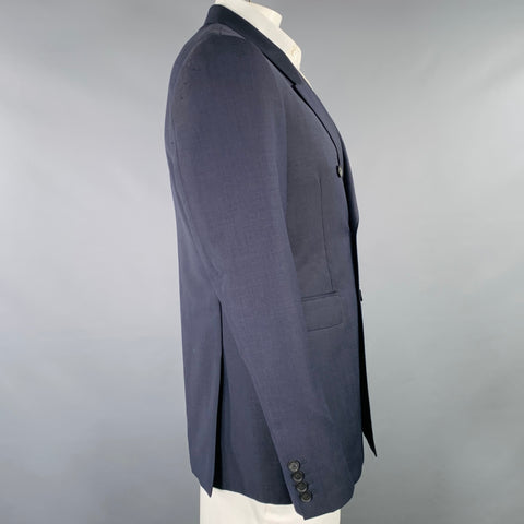 BURBERRY PRORSUM Size 44 Blue Indigo Double Breasted Sport Coat
