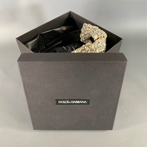 DOLCE & GABBANA Black Silver Rhinestones Tiara