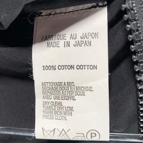YOHJI YAMAMOTO Size XL Black Cotton Reversible Coat