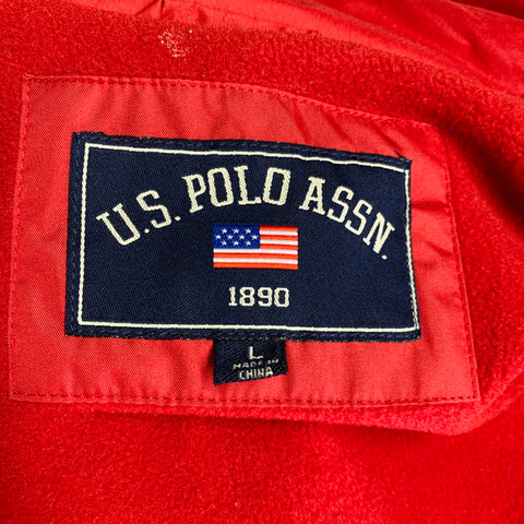 POLO by RALPH LAUREN Size L Navy Red White Logo Polyester Jacket