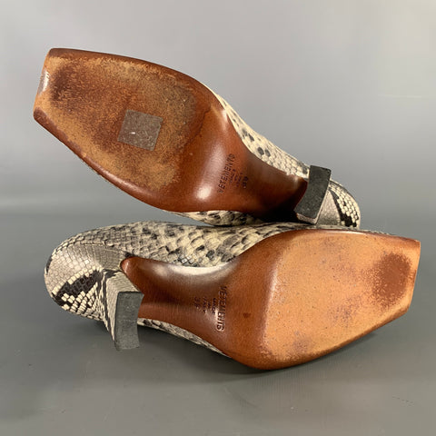 VETEMENTS Size 9 Sq Toe Snake Boomerang Mule
