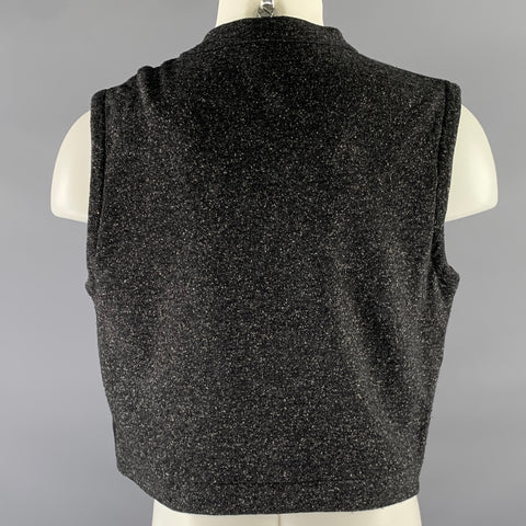 GIORGIO ARMANI Size M Grey Heather Wool Blend Patchpocket Vest