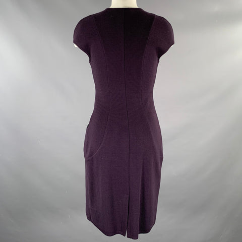 LIL Size S Purple Cotton Blend Knitted Shift Dress