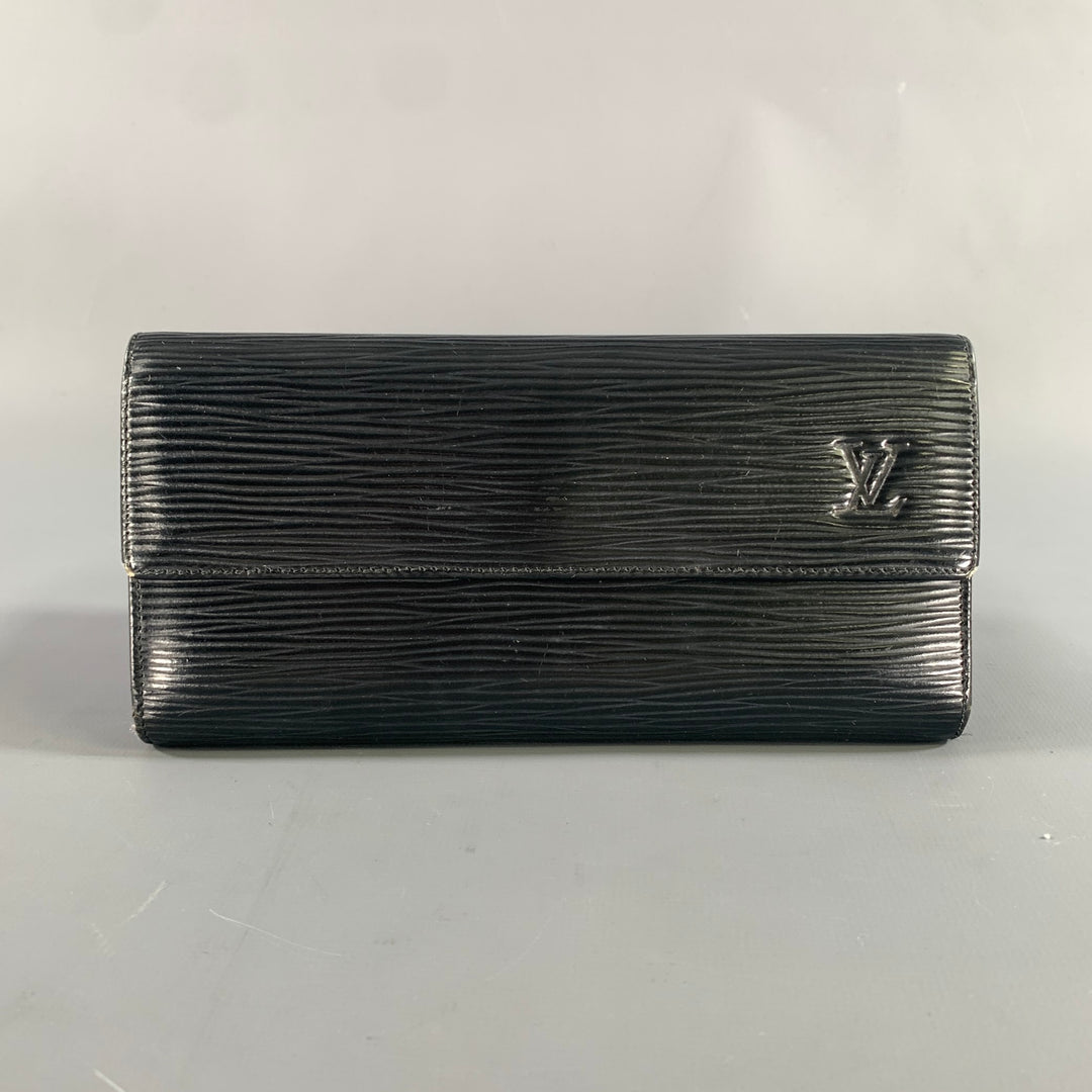 LOUIS VUITTON Black Epi Leather Wallet
