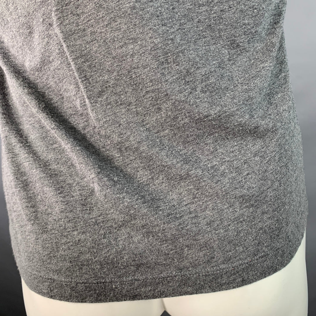 EMPORIO ARMANI Size S Grey Green Cotton Jersey Crew Neck T-shirt