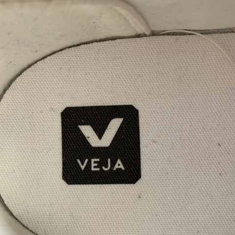 VEJA Size 11.5 White Beige Leather Color Block Sneakers