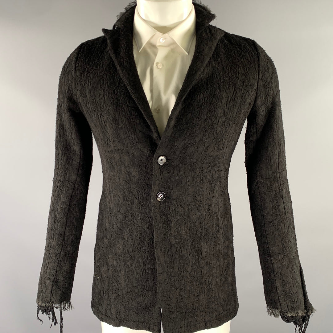 A TENTATIVE ATELIER Size 38 Black Wool Viscose Blend Jacket
