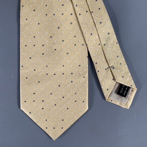 ISSEY MIYAKE Yellow Light Dots Silk Tie