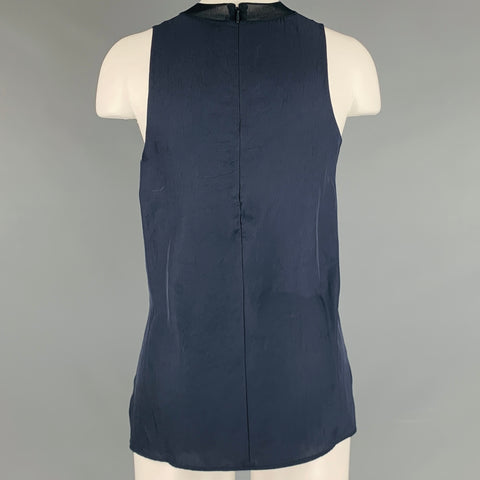 VINCE Top casual sin mangas de rayón gris carbón talla XS