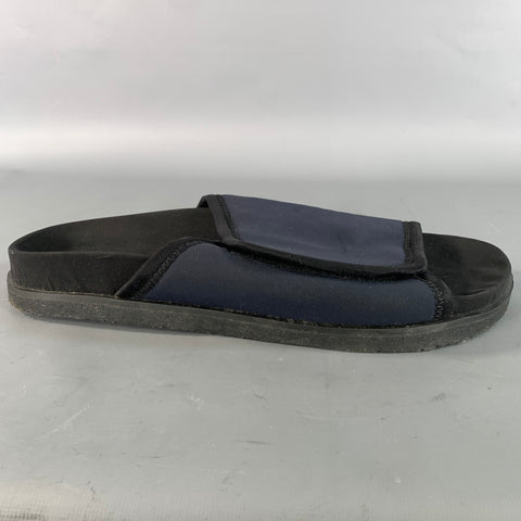 JAMES PERSE Size 11 Navy Black Solid Slide Sandals