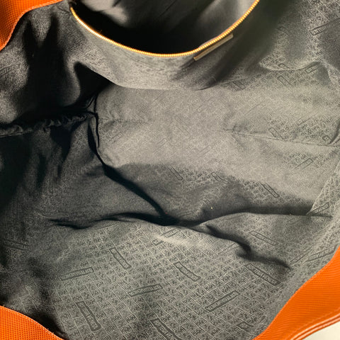 BOTTEGA VENETA Black Brown Coated Canvas Tote Handbag
