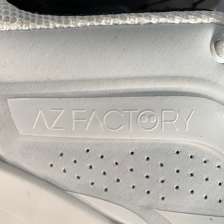 AZ FACTORY Size 10 White Mixed Materials Pointed Toe Sneakers