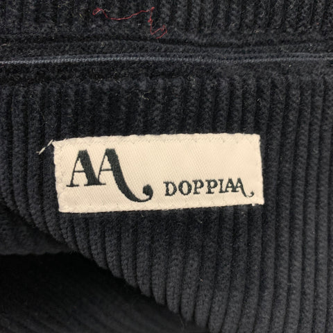 DOPPIAA Size 36 Navy Corduroy Cotton Double Breasted Sport Coat