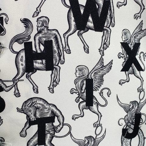 BURBERRY Size XS White Black Print Silk Camp Short Sleeve Shirt