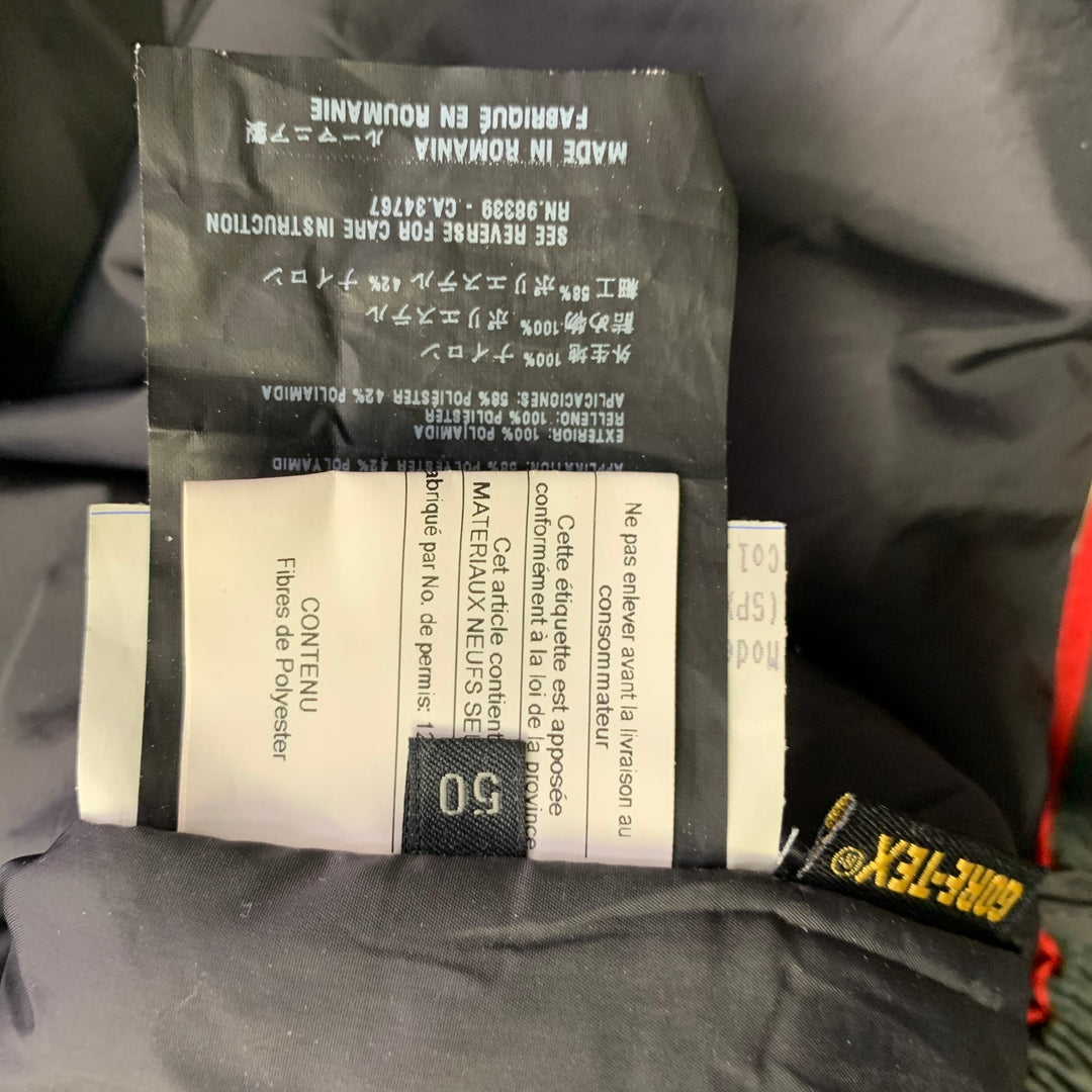 PRADA SPORT Size 40 Red Forest Green Nylon Ski Jacket Pants Set