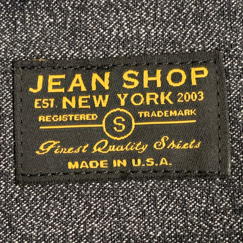 JEAN SHOP Size S Grey Black Cotton Two Pockets Long Sleeve Shirt