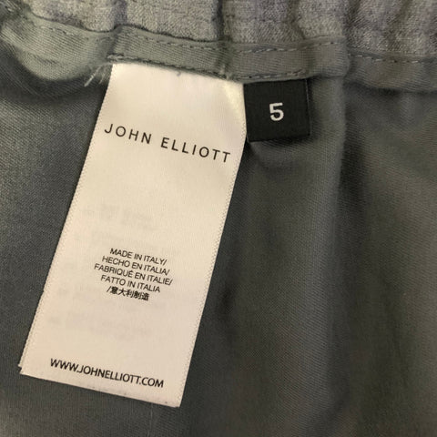 JOHN ELLIOTT Size 5 Grey Heather Wool Pleated Casual Pants