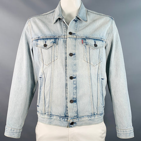 LEVI STRAUSS Size L Type III Blue Cotton Denim Trucker Jacket