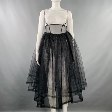 NOIR KEI NINOMIYA FW22 Size XS Black Polyamide Corset Skirt