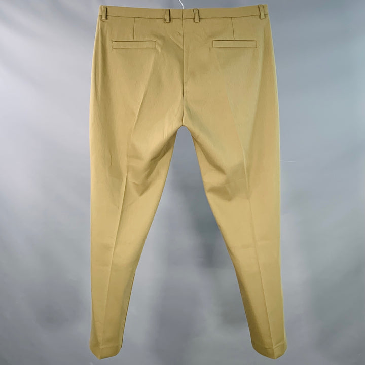 SEFR Size XXL Harvey Khaki Cotton Blend Flat Front Tapered Zip Fly Dress Pants