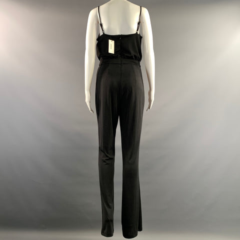 JASON WU Size S Black Polyester Spandex Flared Jumpsuit