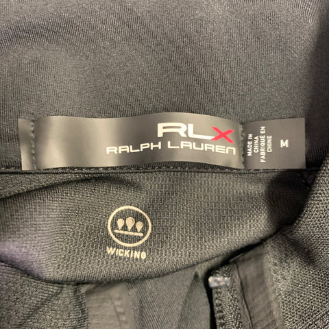 RLX by RALPH LAUREN Size M Black Camouflage Stretchy Half Zip Jacket