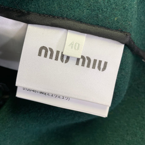 MIU MIU Size 4 Multi-Color Wool Plaid Mini Skirt