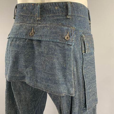 RRL by RALPH LAUREN Size XL Navy Heather Cotton Chore Overalls Jumpsuit