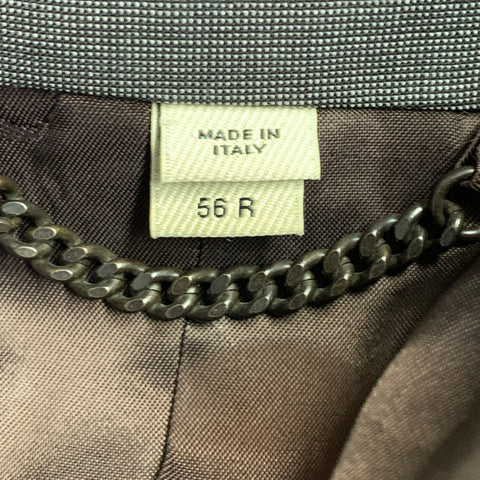 BURBERRY Costume gris en laine vierge à revers cranté, taille 46 Regular