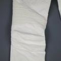 BALMAIN Size 4 White Cotton Gold Zip Moto Jeans BALMAIN