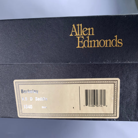 ALLEN EDMONDS Size 9.5 -Berkeley-  Tan Leather Lace-Up Shoes