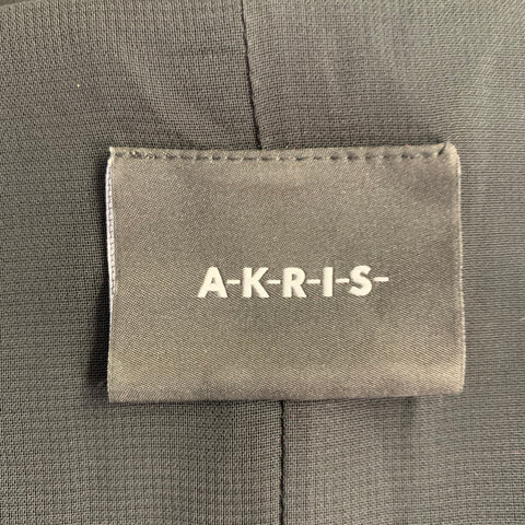 AKRIS Size 12 Black Wool Blend Sleeveless Tulip Dress