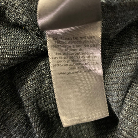 JOHN VARVATOS Size XL Navy Linen Polyamide V Neck T shirt
