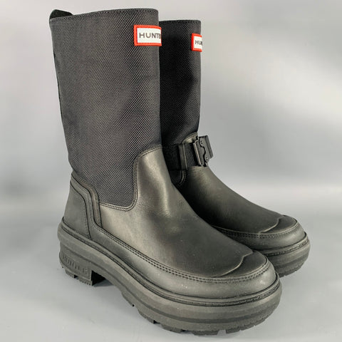 KILLING EVE x HUNTER Size 5 Limited Edition Black Nylon Pull On Boots