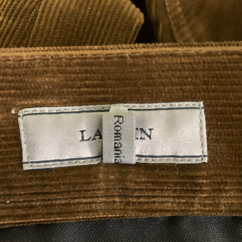 LANVIN Size 32 Brown Corduroy Cotton Button Fly Casual Pants