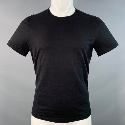 JOHN VARVATOS Size M Black Cotton Short Sleeve T-shirt