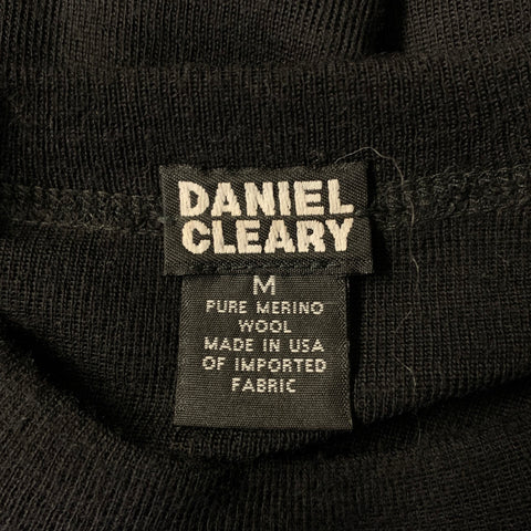 DANIEL CLEARY Size M Black Knit Wool T-shirt