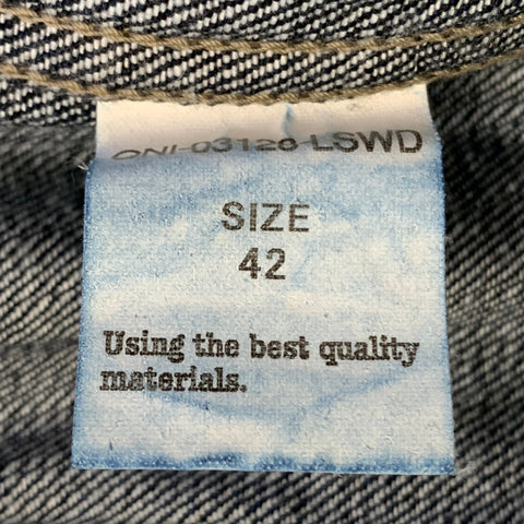 ONI DENIM Size L Indigo Contrast Stitch Denim Twill Trucker Jacket
