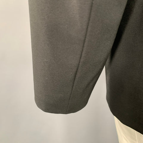 ISSEY MIYAKE Size 42 Black Wool Nehru Collar Sport Coat