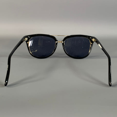 ORIENT EXPRESS Black Gold Acetate Sunglasses