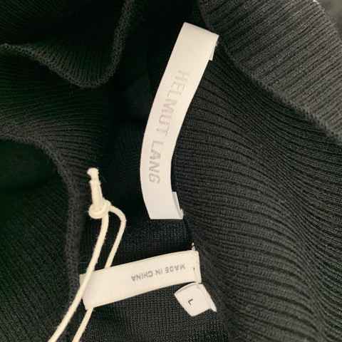 HELMUT LANG Talla L Falda delantera abierta de lana negra