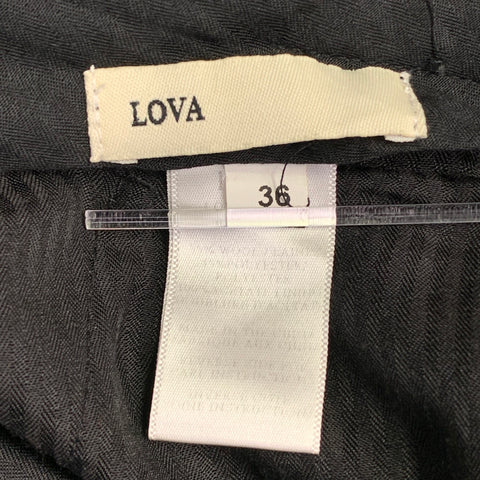 LOVA Size 44 Grey Wool Blend Single Button Notch Lapel Suit