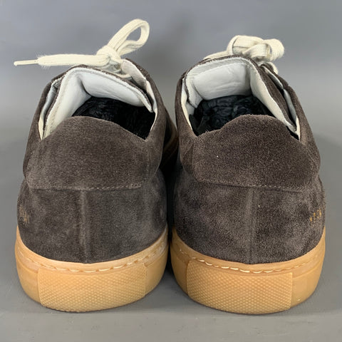 COMMON PROJECTS Size 10 Brown Tan 1728 43 0514 Leather Low Top Lace Up Shoes