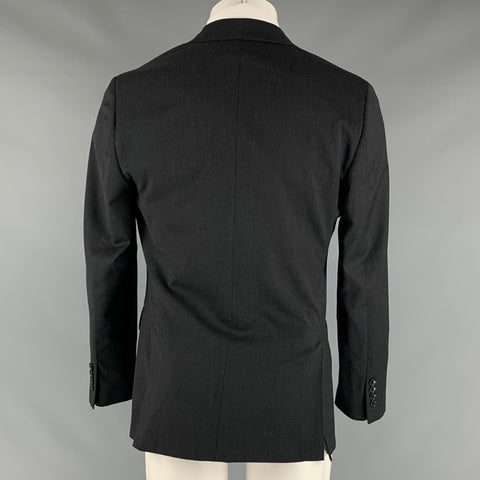 BONOBOS Chest Size 40 Black Wool Blend Notch Lapel Sport Coat