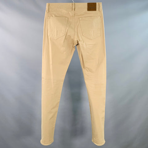 TOM FORD Size 32 Khaki Denim Slim Tapered Button Fly Jeans