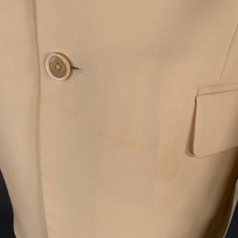 ALEXANDER MCQUEEN Size 40 Beige Wool Single Breasted Sport Coat