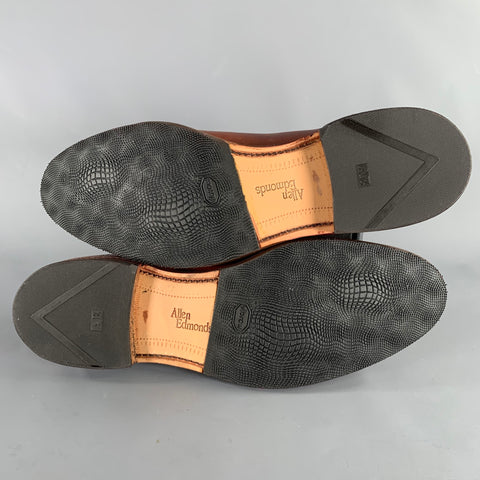 ALLEN EDMONDS Size 9.5 -Fairfax- Brown Perforated Leather Lace-Up Shoes
