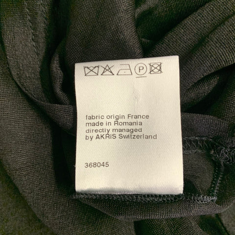 AKRIS Size 6 Black Silk T-Shirt Casual Top