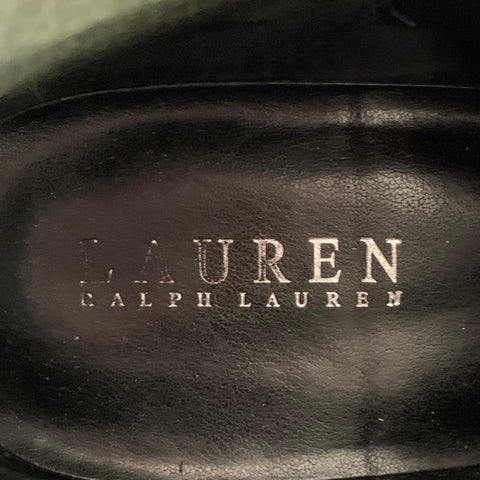 LAUREN by RALPH LAUREN Size 10 Shira Black Leather Double Side Zipper Boots