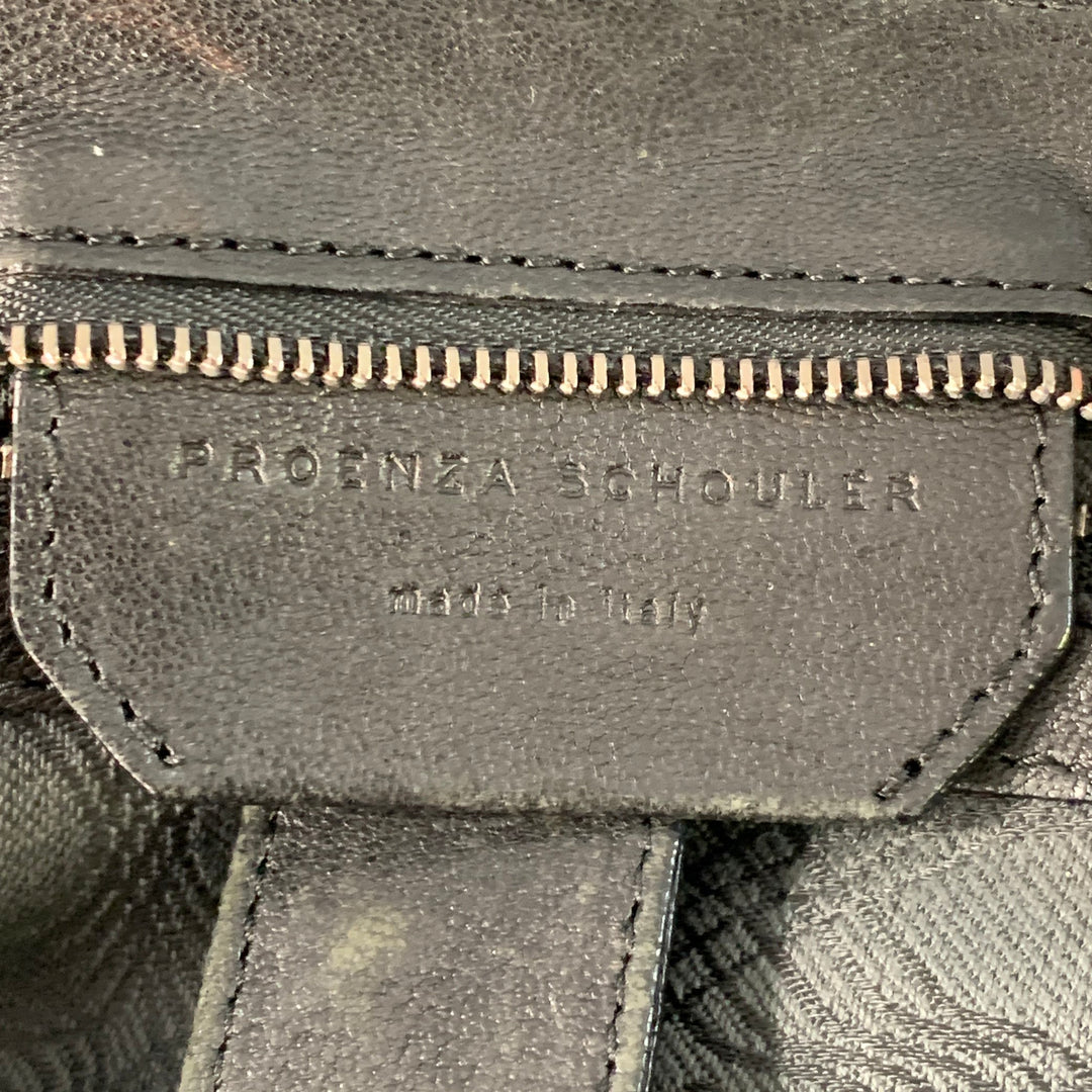 PROENZA SCHOULER PS1 Medium Black Leather Satchel Handbag